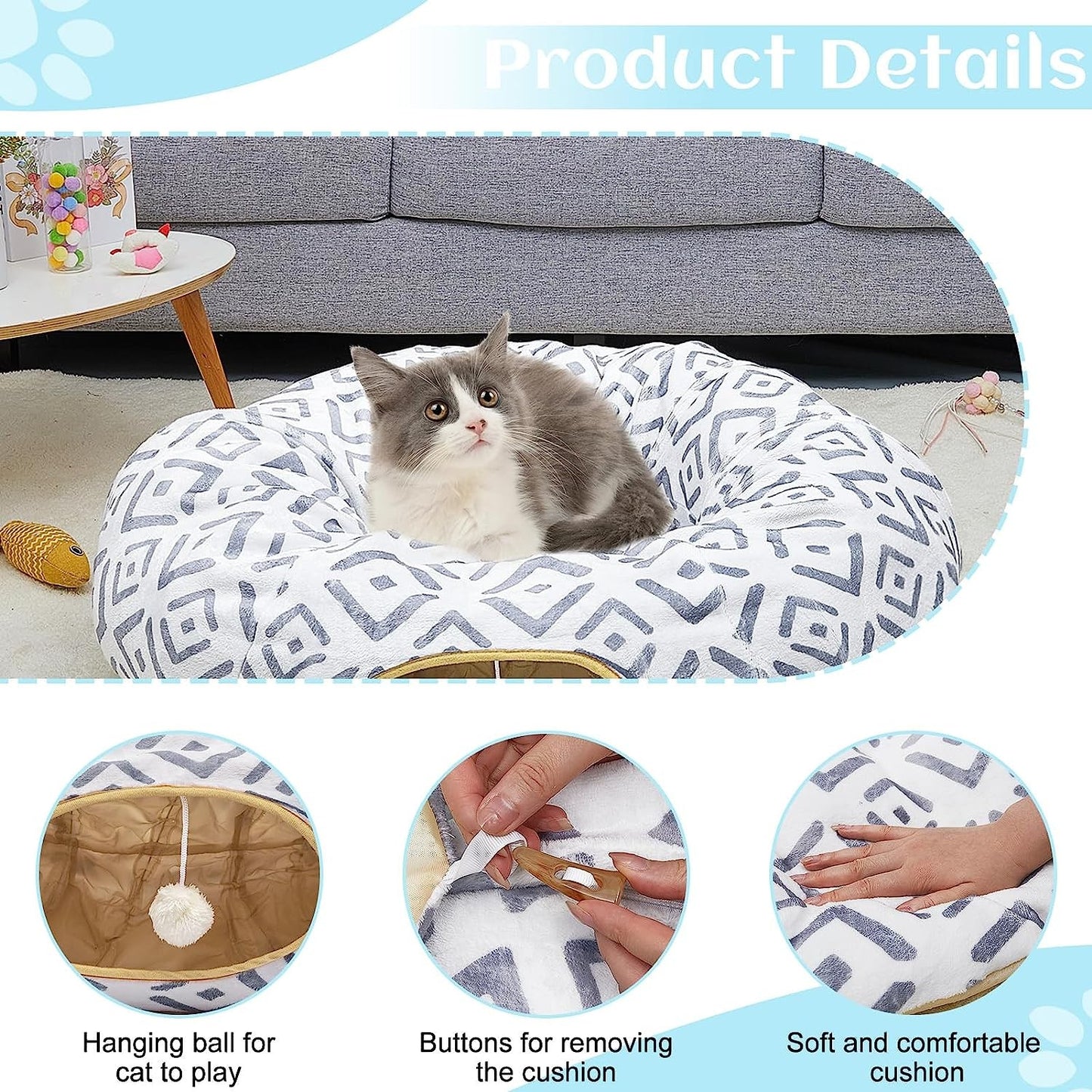 Cat Tunnel Bed 2 in 1