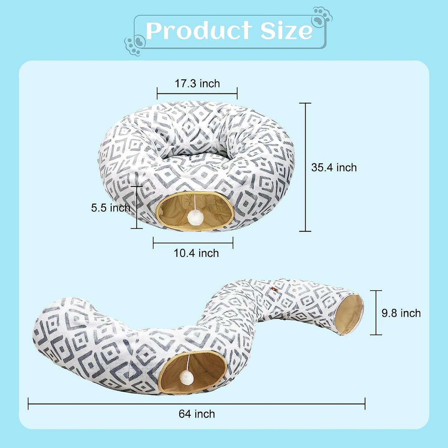 Cat Tunnel Bed 2 in 1