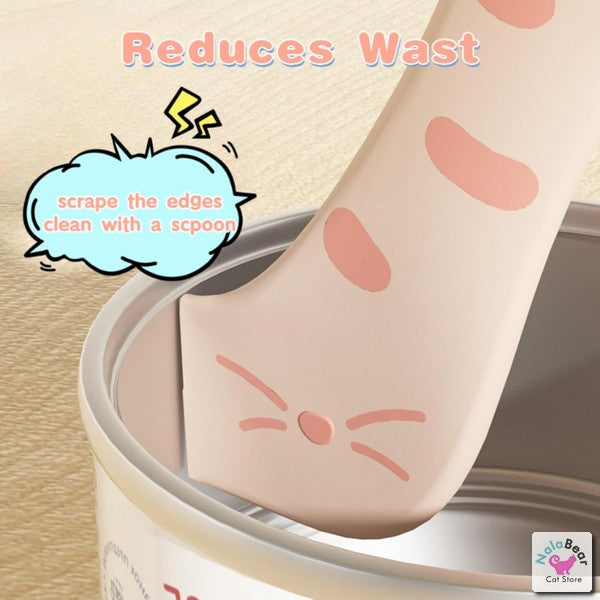 Cat Wet Food Spoon & Can Cover 2 pc Set