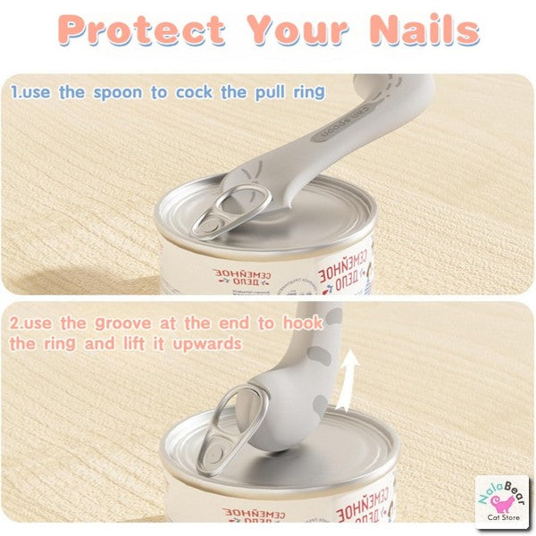 Cat Wet Food Spoon & Can Cover 2 pc Set