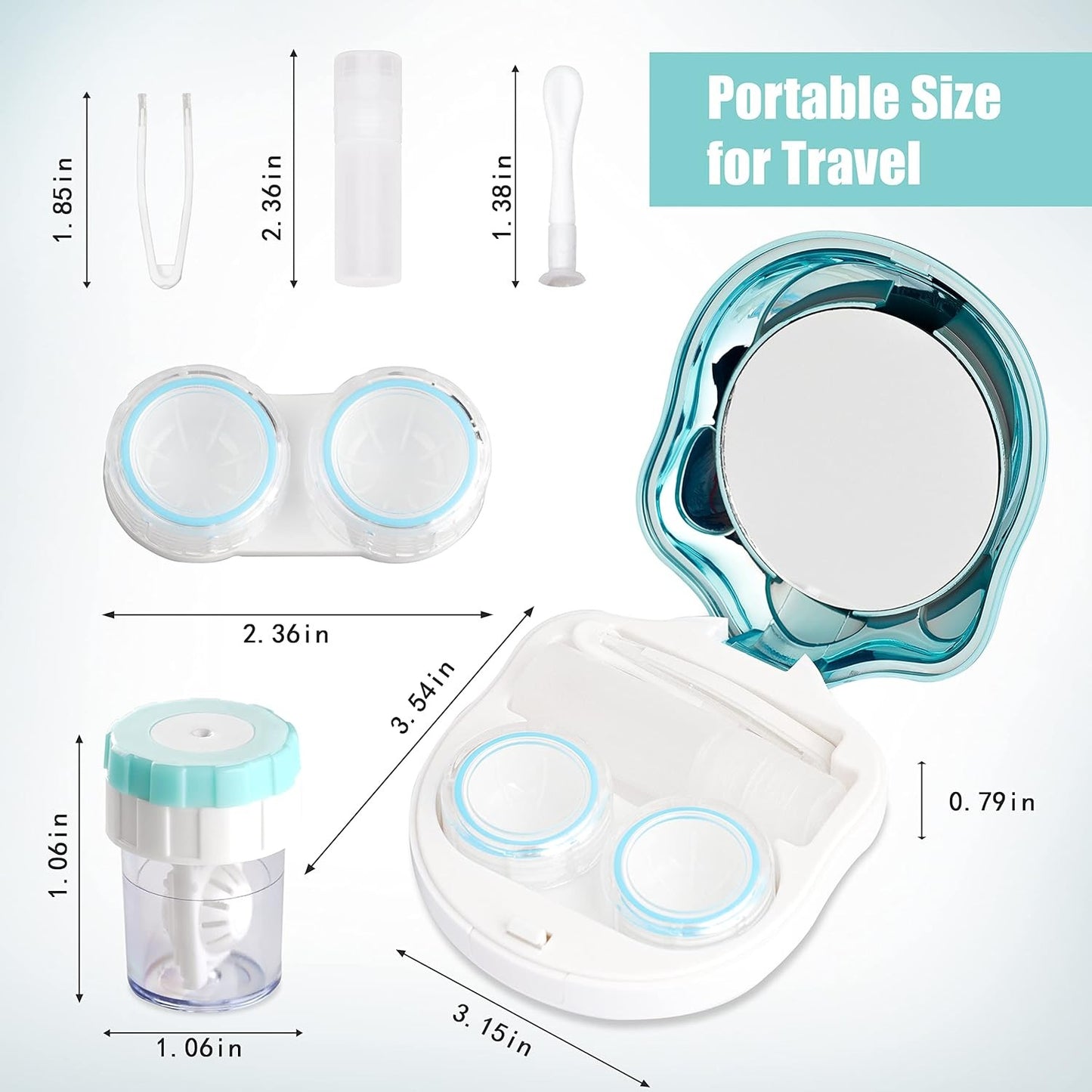 Contact Lens Travel Kit Blue/Pink