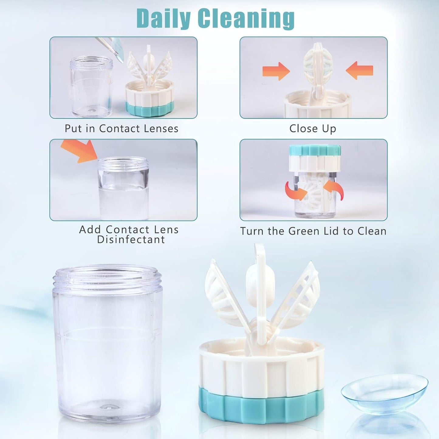 Contact Lens Travel Kit Blue/Pink