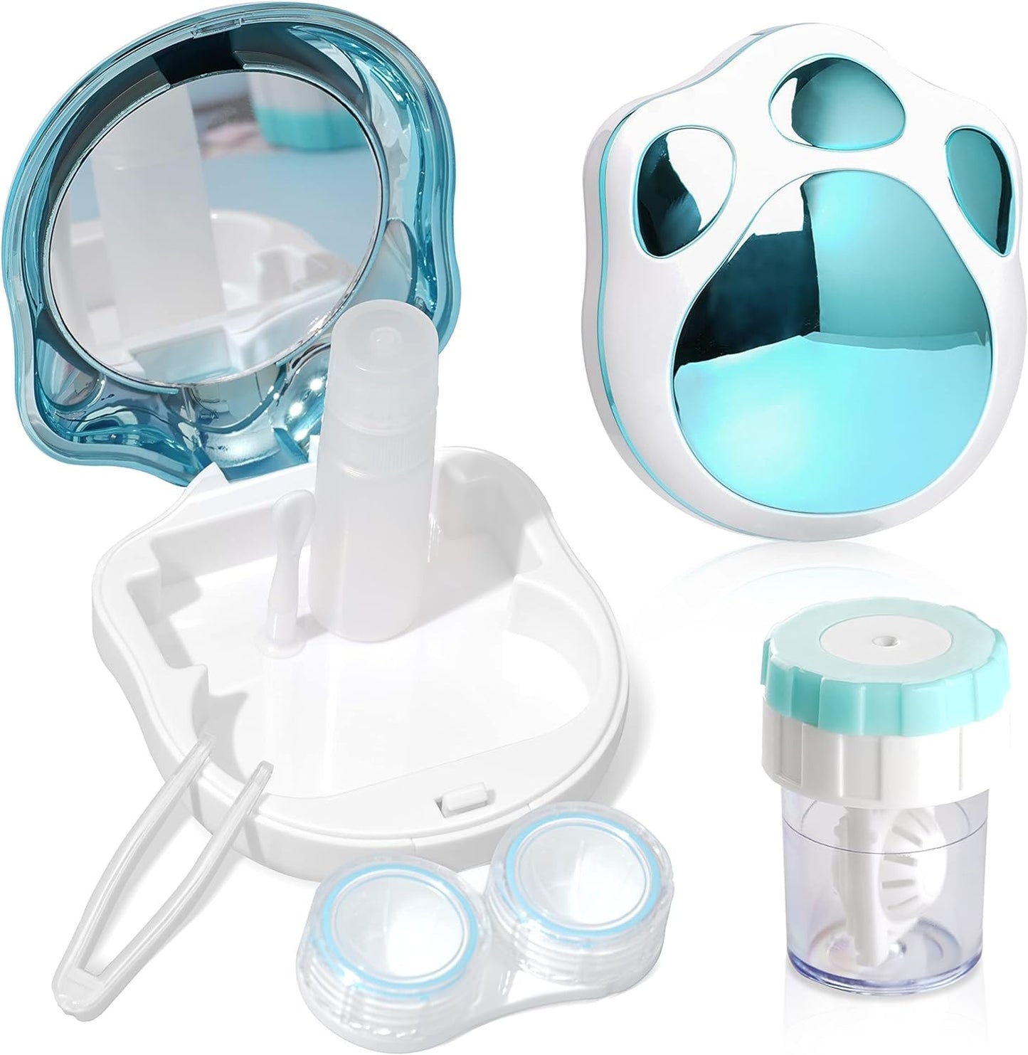 Contact Lens Travel Kit Blue/Pink