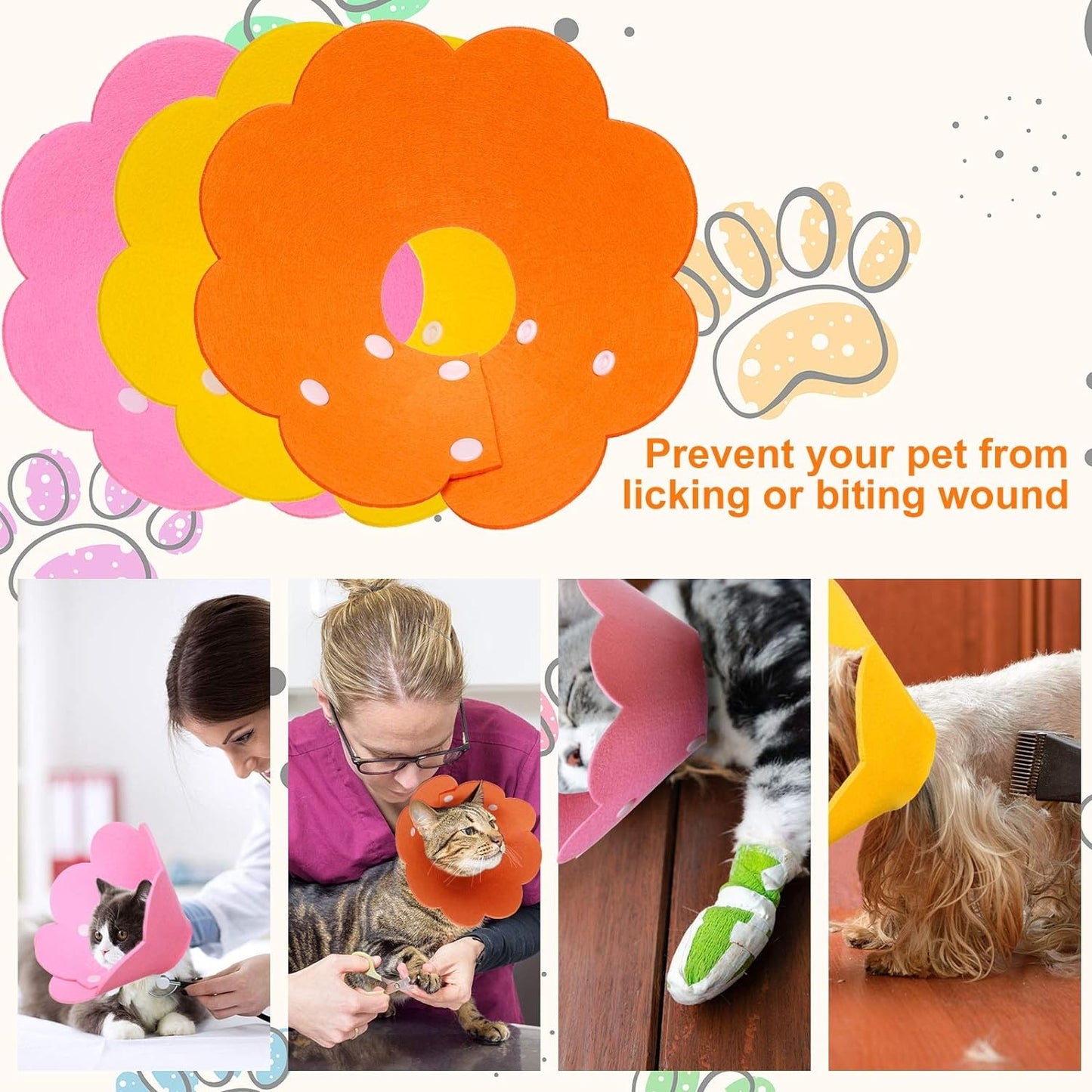Felt Recovery Cone Collar - Small