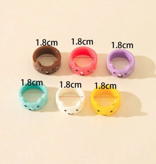 Coloured Cat Ring