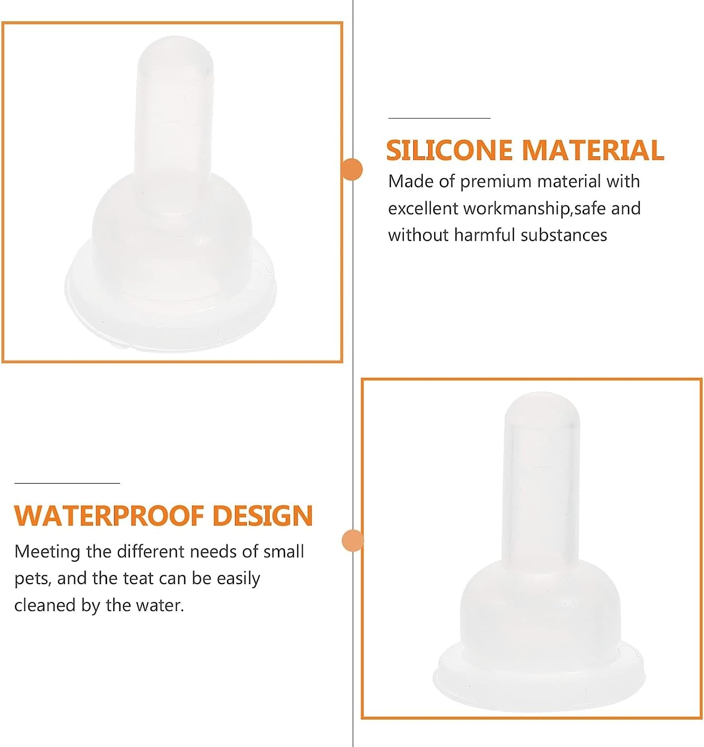 Pet Feeding Bottle Nipple 3pc