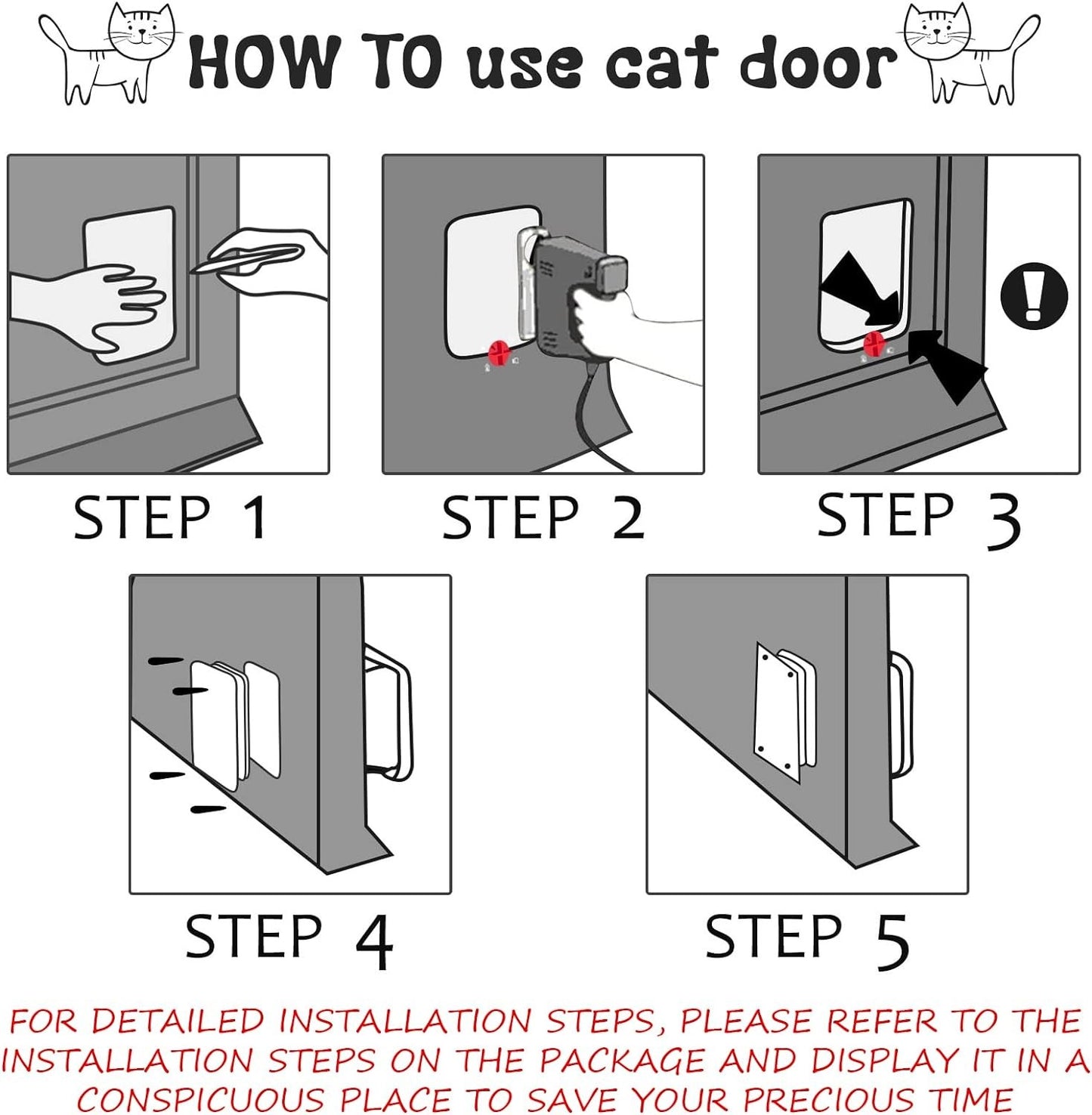 Cat door 8 x 8.6 Inches