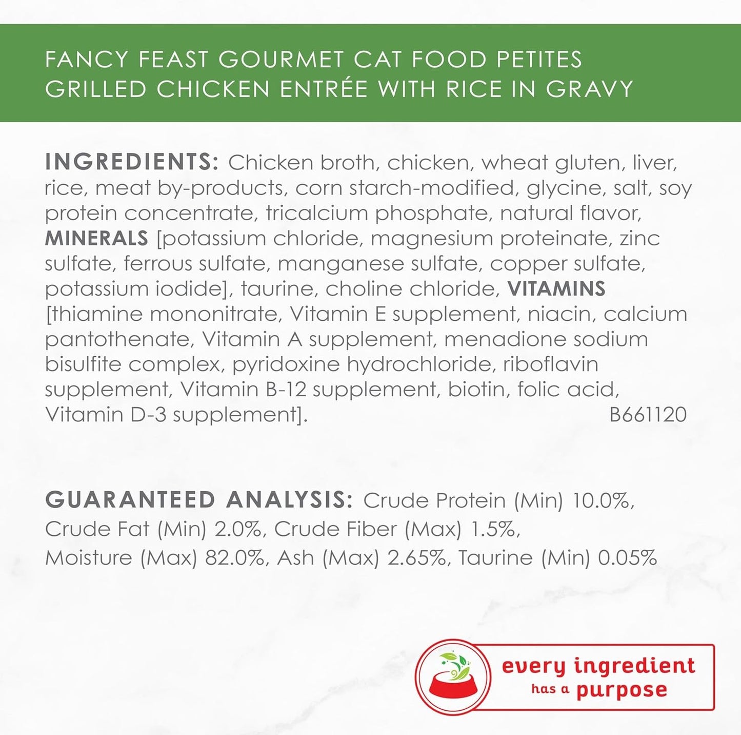 Fancy Feast® Petites Grilled Chicken Entrée With Rice In Gravy Wet Cat Food