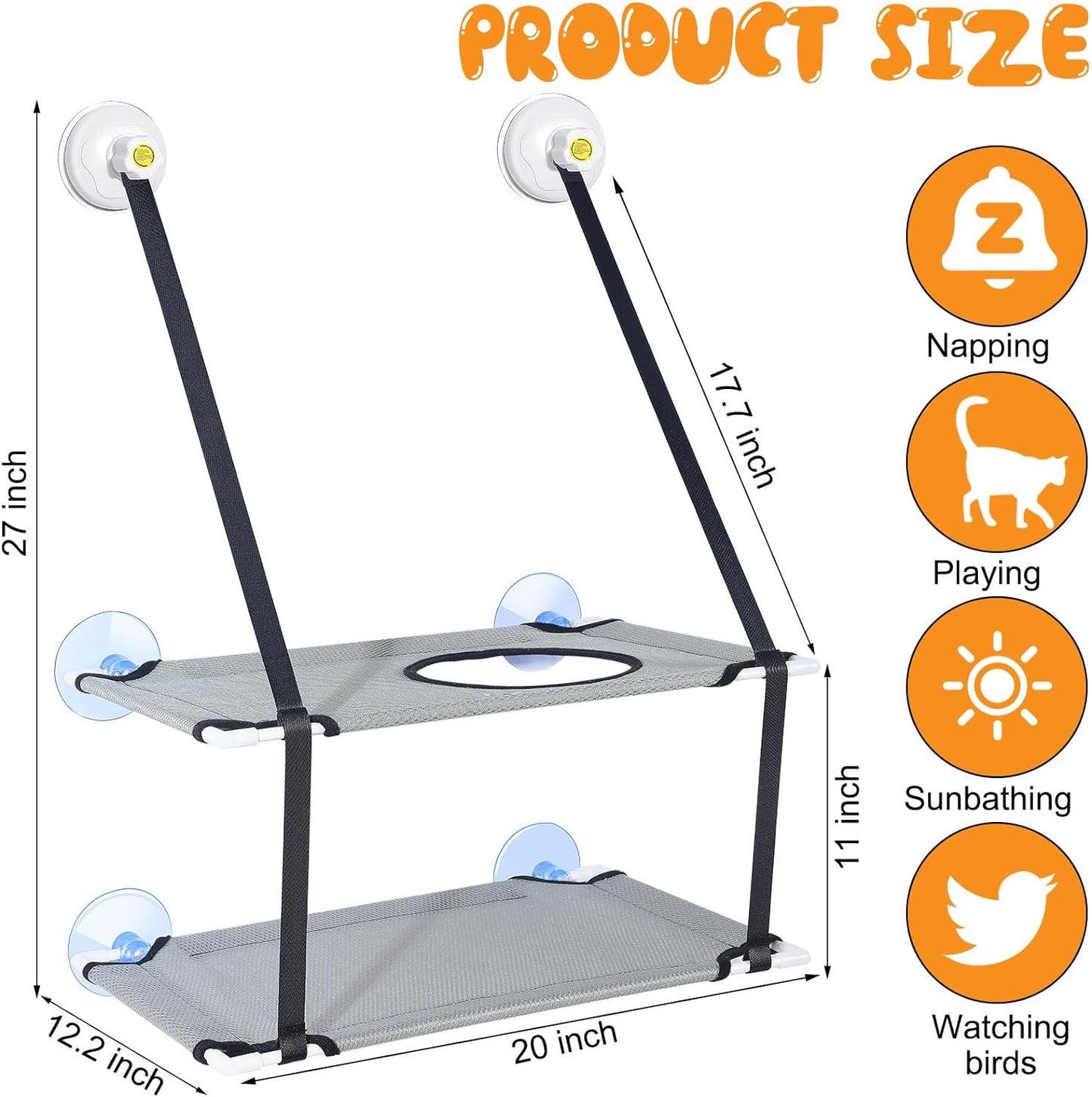 Cat Window Perch Double Layer