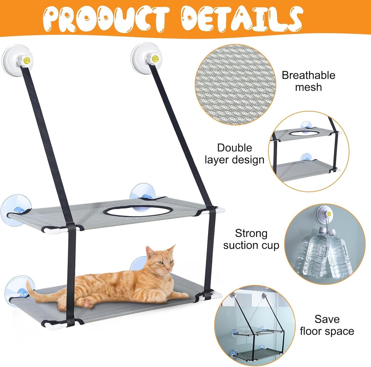 Cat Window Perch Double Layer