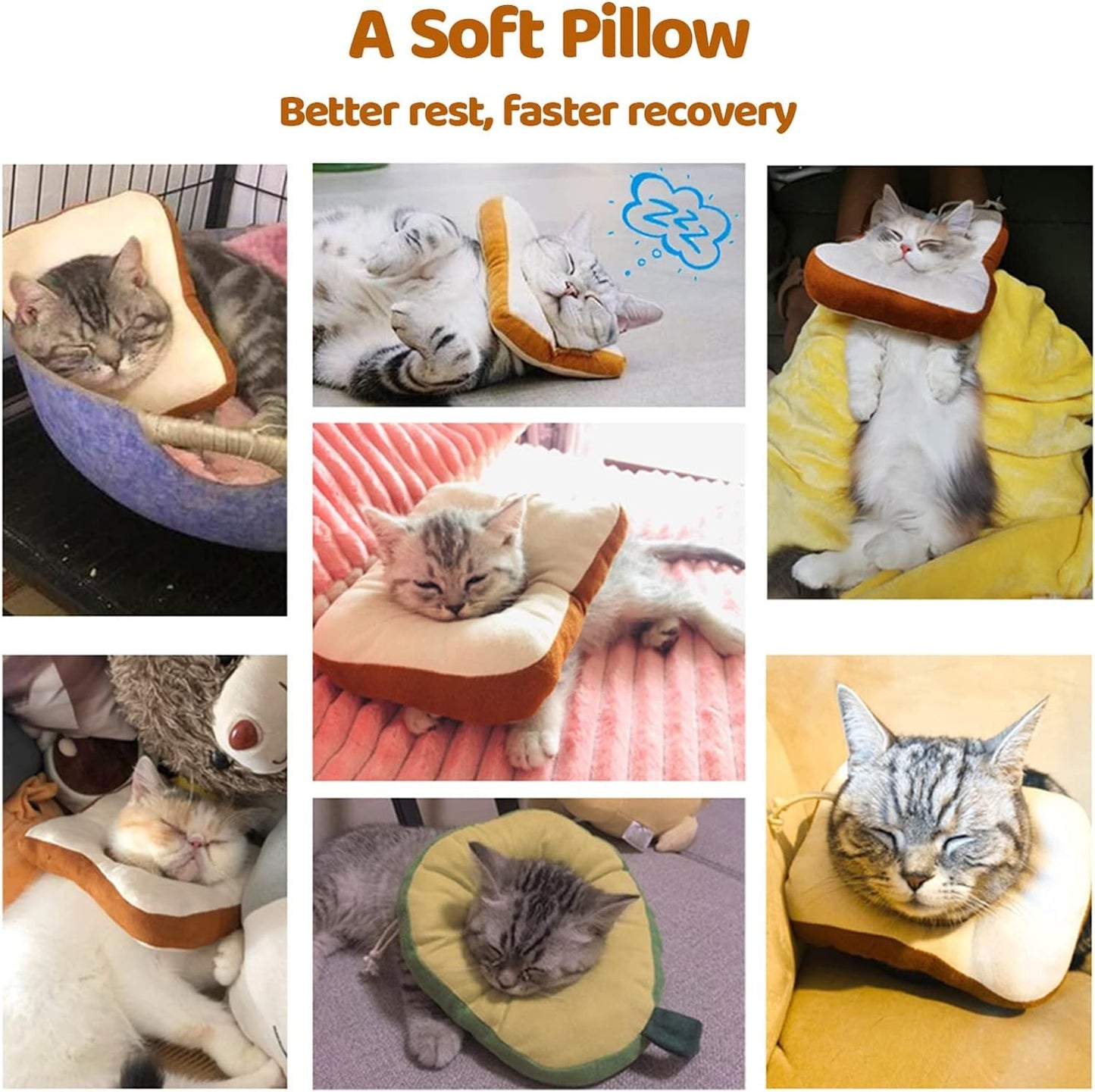 Recovery Cone Elizabethan Pillow Collar - Toast - Large