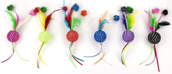 Mesh Feather Ball Cat Toy