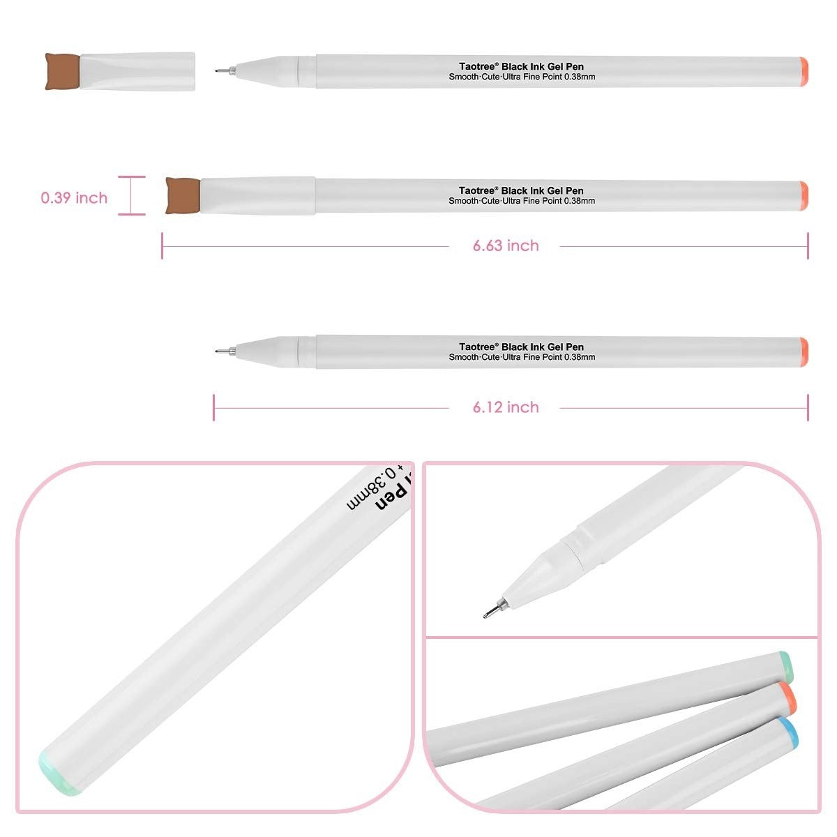 Taotree Black Ink Gel Pens
