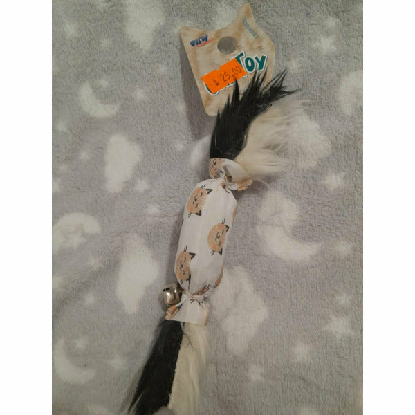 Cattoy candy with feather ends cat toy