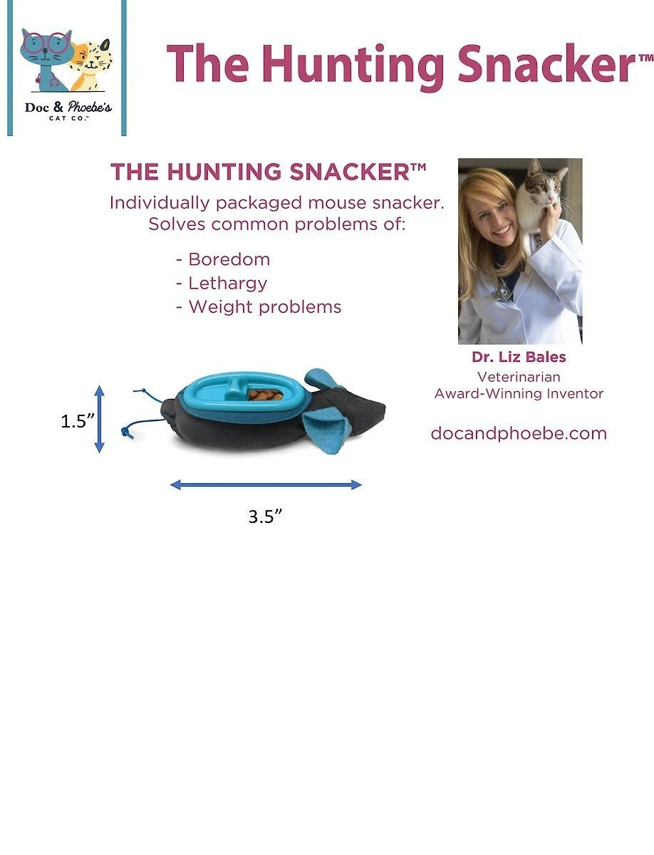 Hunting Snacker Interactive Cat Treat Toy Blue