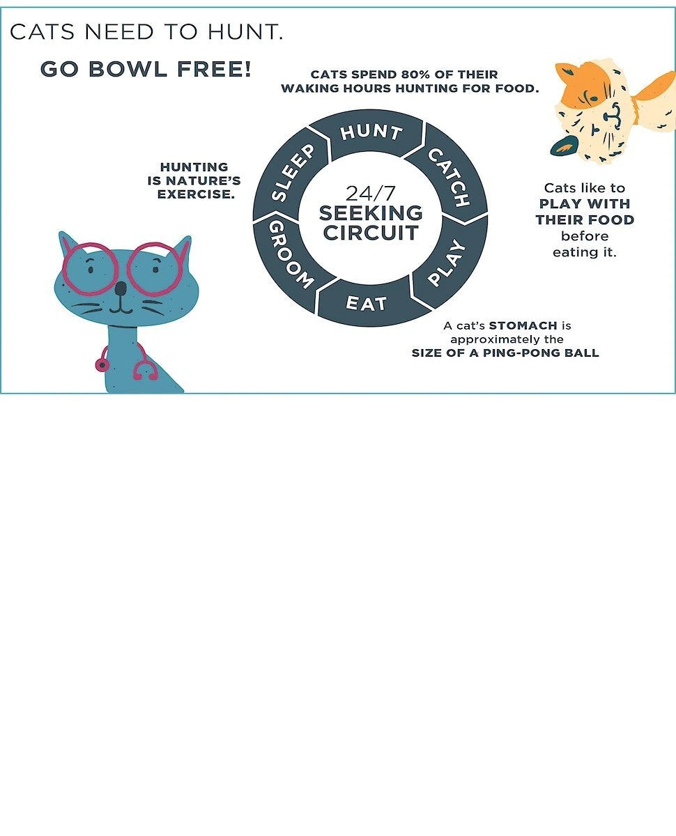 Hunting Snacker Interactive Cat Treat Toy Blue