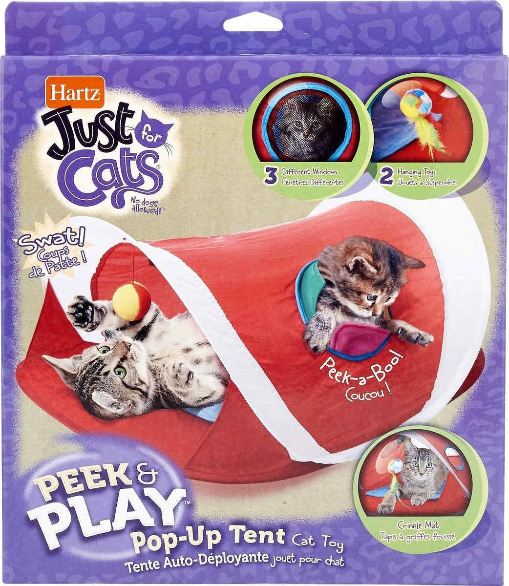 Hartz Just For Cats Peek & Play Pop-Up Tent Cat Toy