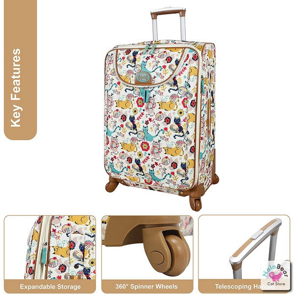 Lily Bloom 24" Expandable Spinner Luggage (Furry Friends)