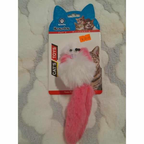 Maxcotas tiny pup with bushy tail cat toy