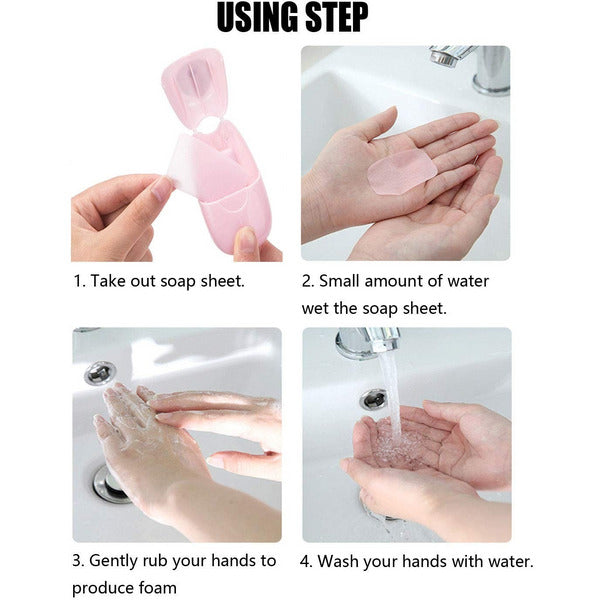 Mini Portable Travel Soap Paper Sheets
