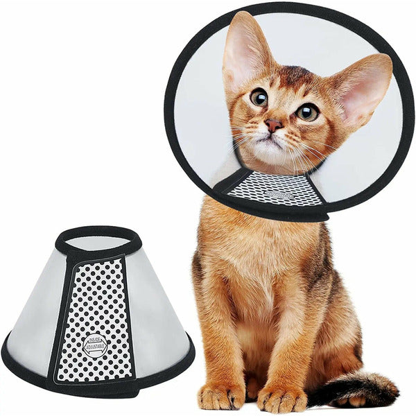 Cat Cone Adjustable Recovery Pet Cone, 8.1 Inches Lightweight Plastic