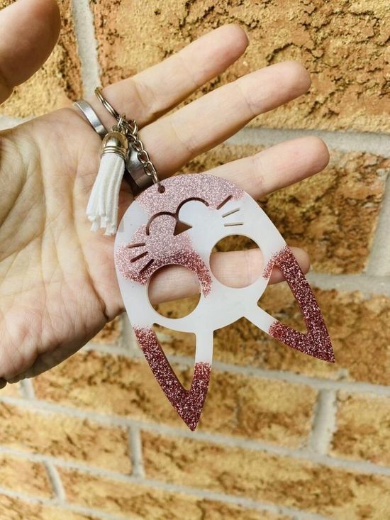 Resin Kitty Keychains