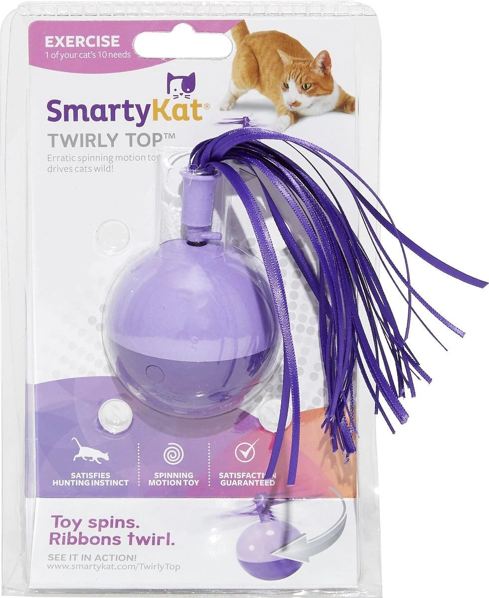 SmartyKat Twirly Top Electronic Mini Motion Ball Cat Toy