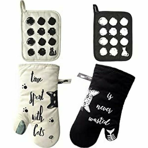 Cats in the Kitchen Oven Mittens 4pcs