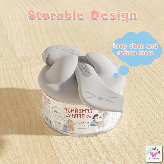 Cat Wet Food Spoon & Can Cover 2 pc Set