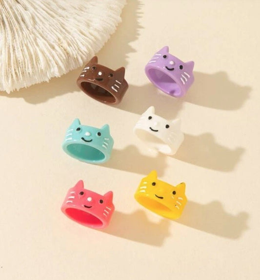 Coloured Cat Ring