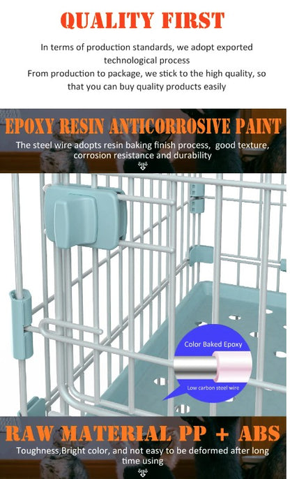 3 Tier Kitty Enclosure with Litterbox (Pink)