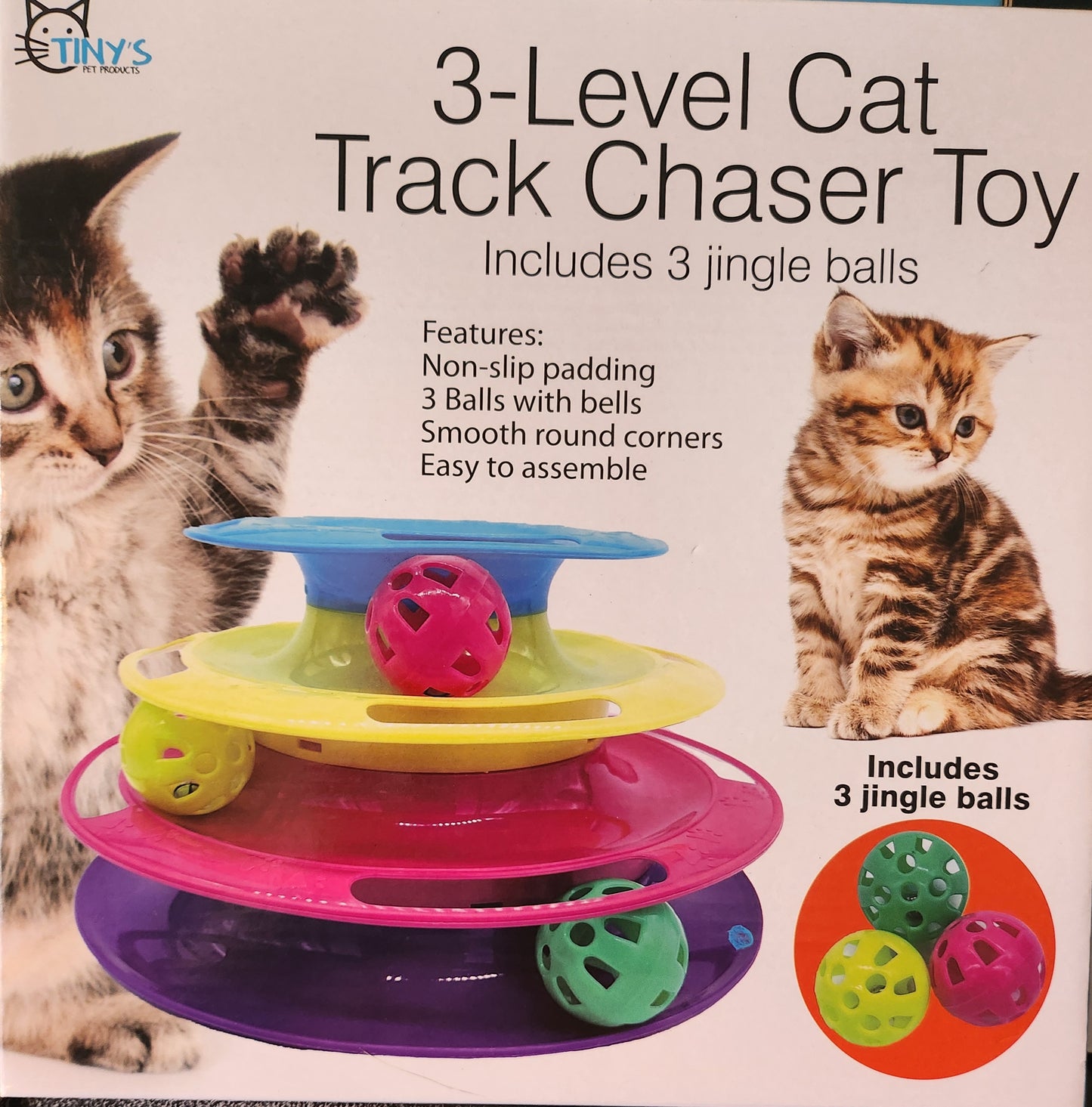 Tiny's 3-level Cat Track Chaser Toy