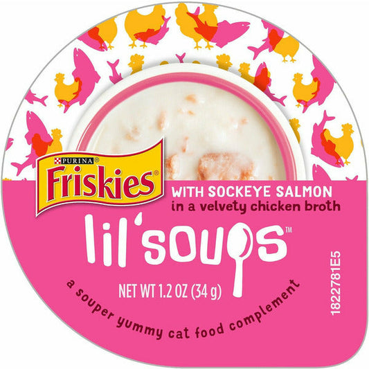 Friskies Lil Soups with Sockeye Salmon in a Velvety Chicken Broth 1.2 oz