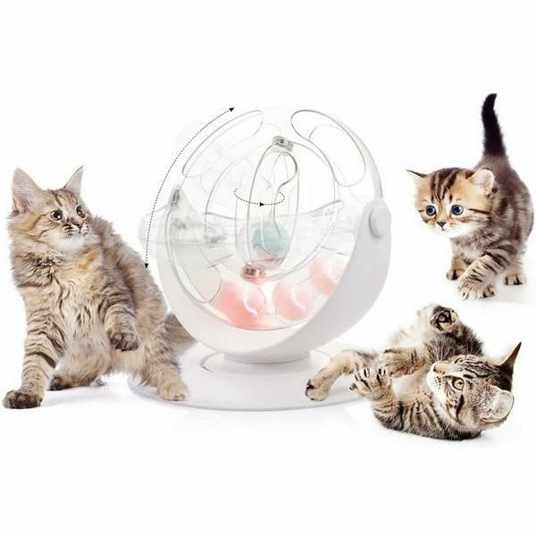 Pecute Cat Toy 360° Space Spinning Ball Toy