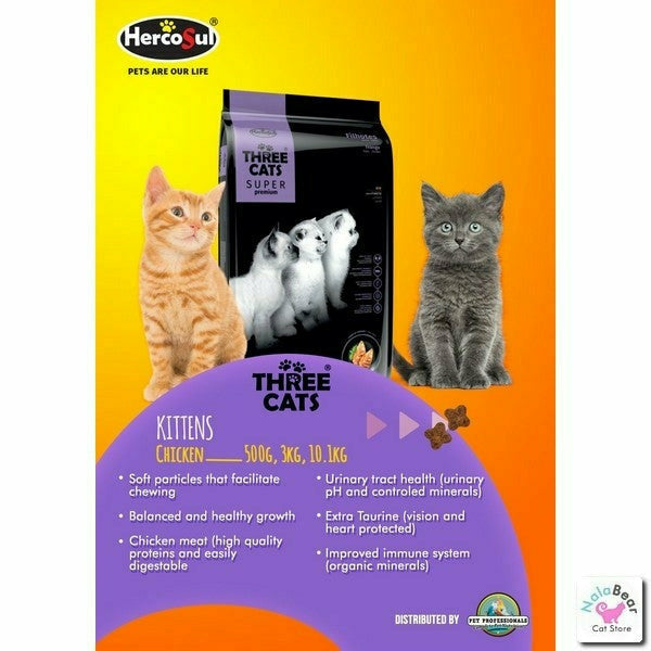 Three Cats Super Premium Kitten - Chicken 3kg