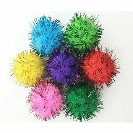 Tinsel Ball Toy (6 Balls)