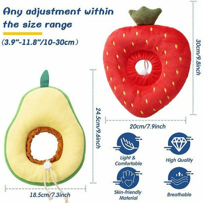 Recovery Cone Elizabethan Pillow Collar (Pineapple, Avocado, Peach, Strawberry)