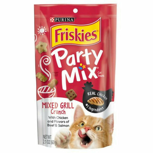Friskies Party Mix - Mixed Grill Crunch Cat Treat 2.1oz