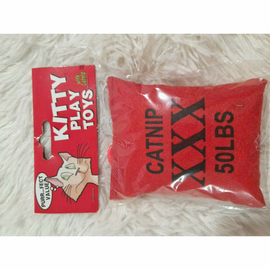 Kitty Play Toys Catnip Sack with XXX 50 lbs on sack