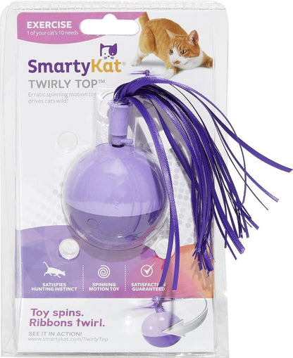 SmartyKat Twirly Top Electronic Mini Motion Ball Cat Toy