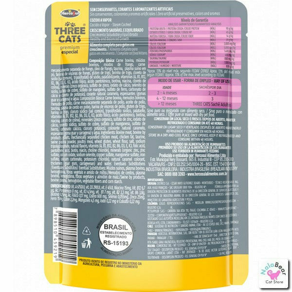 Three Cats Premium Special Kitten - Beef