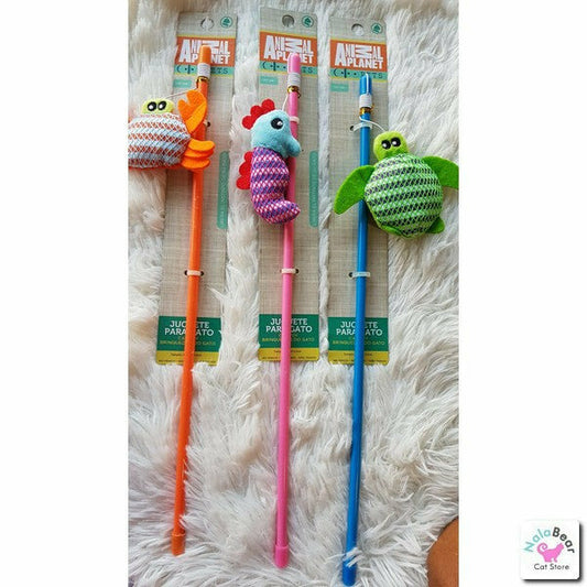 Animal Planet Pets Crab Seahorse Turtle Cat Teaser Wand