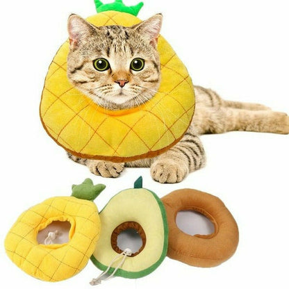 Recovery Cone Elizabethan Pillow Collar (Pineapple, Avocado, Peach, Strawberry)